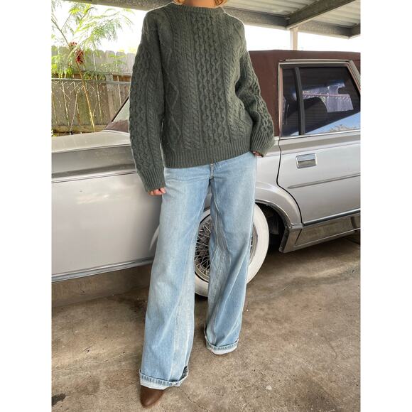 🔥Vintage Shade Of Aran Ireland Pure New Merino Wool Classic Fisherman Sweater S - Picture 3 of 15